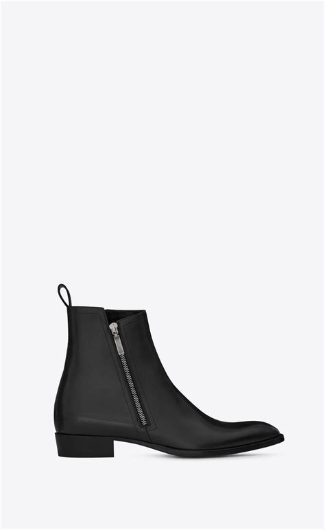 wyatt 30 zip boot ysl cheap|YSL Saint Laurent WYATT 30 Zip Closure Heel Boots Black .